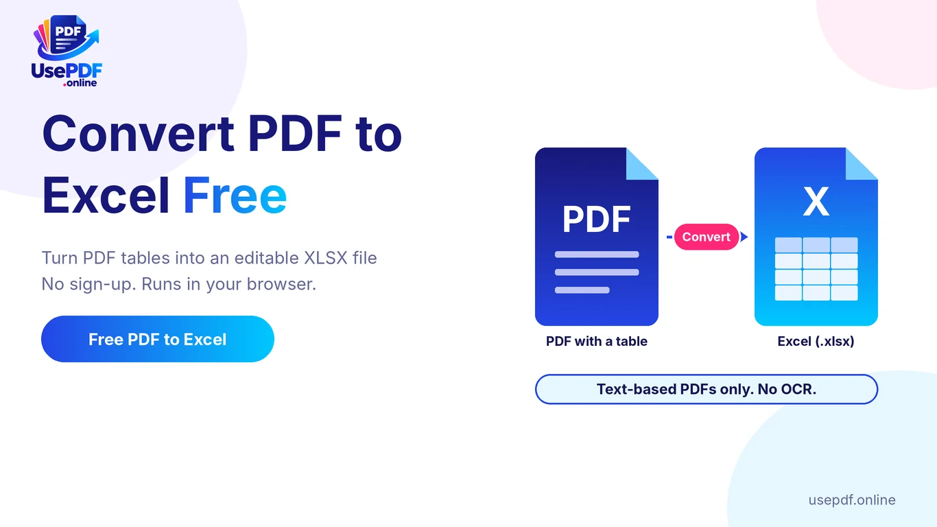 How to Convert PDF Tables to Excel Online for Free